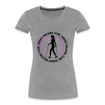 Nordic Walking Team Club Woman - Women's Premium Organic T-Shirt - heather grey - Front - Mia (176cm)