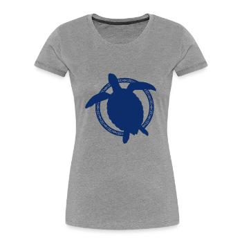 Tortue / Reptile - Reptile - T-shirt bio Premium Femme - gris chiné - Devant - Mia (176cm)