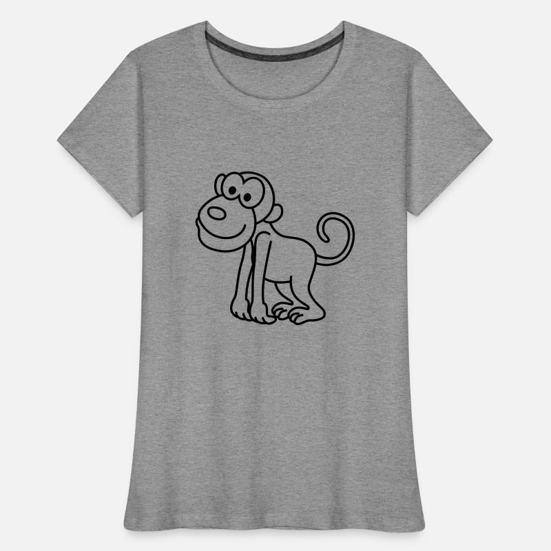 Affe Comic Tier Frauen Premium Bio T-Shirt