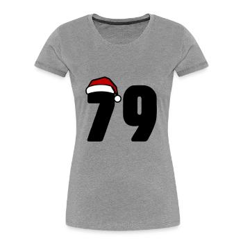 79 Number Christmas - Women's Premium Organic T-Shirt - heather grey - Front - Mia (176cm)
