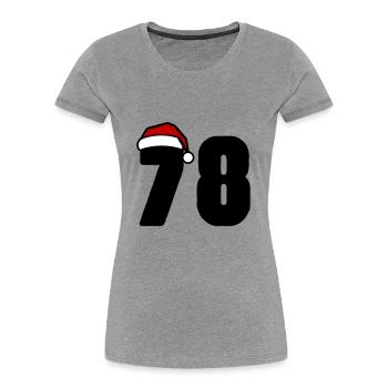 78 Number Christmas - Women's Premium Organic T-Shirt - heather grey - Front - Mia (176cm)
