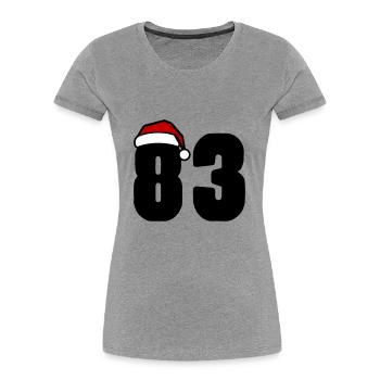 83 Number Christmas - Women's Premium Organic T-Shirt - heather grey - Front - Mia (176cm)