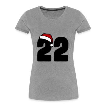 22 Number Christmas - Women's Premium Organic T-Shirt - heather grey - Front - Mia (176cm)