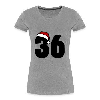 36 Number Christmas - Women's Premium Organic T-Shirt - heather grey - Front - Mia (176cm)