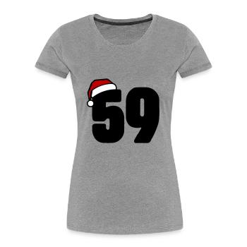 59 Number Christmas - Women's Premium Organic T-Shirt - heather grey - Front - Mia (176cm)