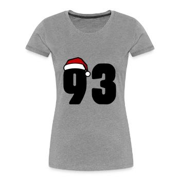 93 Number Christmas - Women's Premium Organic T-Shirt - heather grey - Front - Mia (176cm)