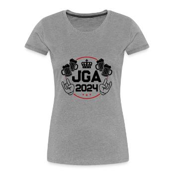 Bachelor Party 2024 Bachelor Party - Women's Premium Organic T-Shirt - heather grey - Front - Mia (176cm)