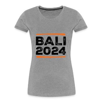 Bali 2024 Saying - Women's Premium Organic T-Shirt - heather grey - Front - Mia (176cm)