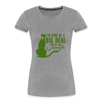 Tigre - Afrique - Nature sauvage - Conservation de la nature - T-shirt bio Premium Femme - gris chiné - Devant - Mia (176cm)