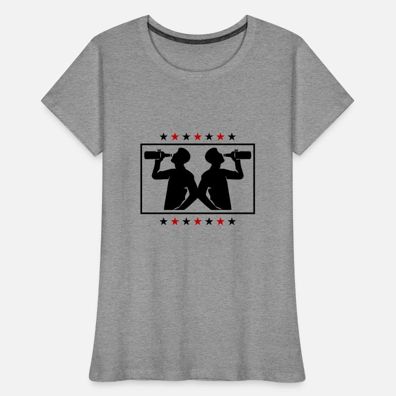 Trinker Bier Silhouette Frauen Premium Bio T-Shirt
