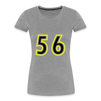 56 Number College - Women's Premium Organic T-Shirt - heather grey - Front - Mia (176cm)