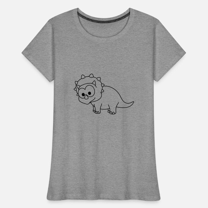 Dinosaur triceratops comic Women's Premium Organic T-Shirt