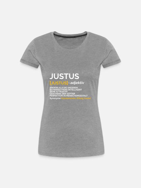 Justus - Frauen Premium Bio T-Shirt - Grau meliert