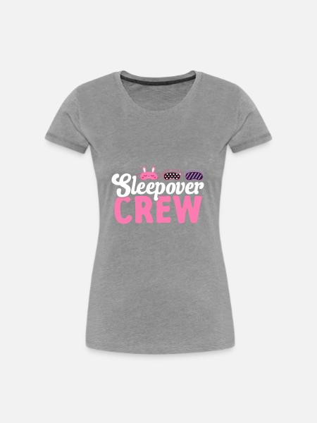Übernachtungsparty Pyjama Pyjamaparty - Frauen Premium Bio T-Shirt - Grau meliert