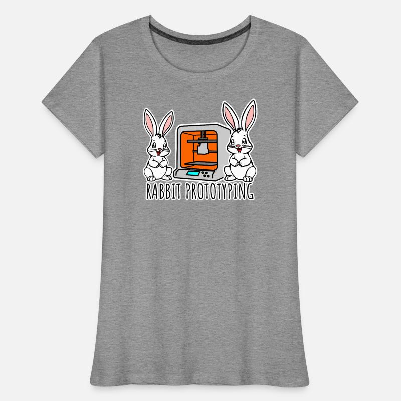 Prototypage de lapins - Impression de lapins avec une imprimante 3D T-shirt bio Premium Femme