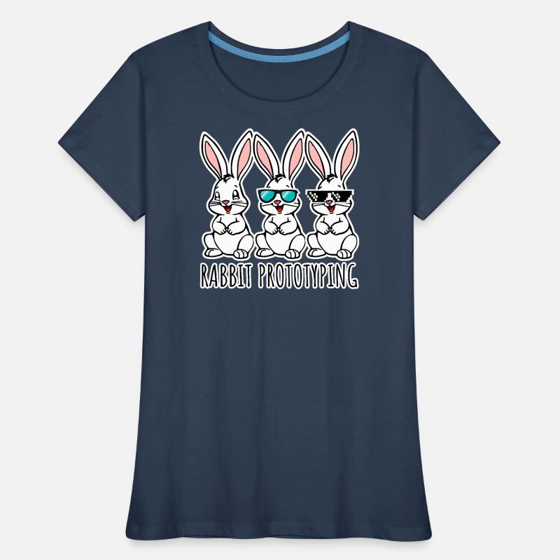 Rabbit Prototyping CAD Hasen aus dem 3D Drucker Frauen Premium Bio T-Shirt