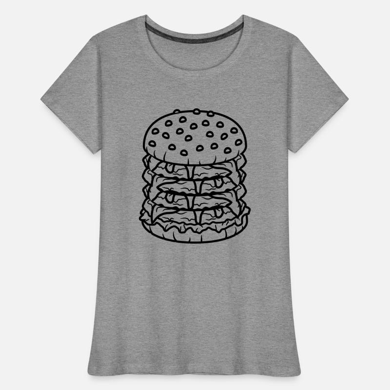 conception haute multiple hamburger cool hamburger T-shirt bio Premium Femme