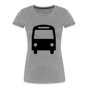 bus,vehicle,mode of transport - Women's Premium Organic T-Shirt - heather grey - Front - Mia (176cm)
