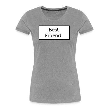 Bester Freund - Frauen Premium Bio T-Shirt - Grau meliert - Vorne - Mia (176cm)