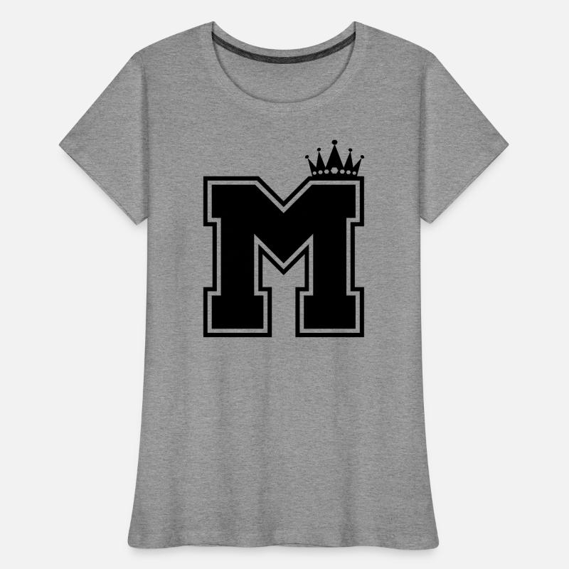 buchstabe M Krone Frauen Premium Bio T-Shirt