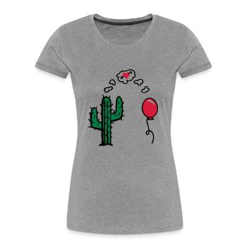 unstoppable love - T-shirt bio Premium Femme - gris chiné - Devant - Mia (176cm)