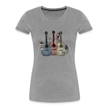 Guitar Guitars - Women's Premium Organic T-Shirt - heather grey - Front - Mia (176cm)