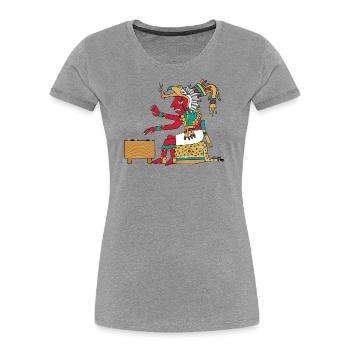 Eagle Warrior Plays Go - Women's Premium Organic T-Shirt - heather grey - Front - Mia (176cm)