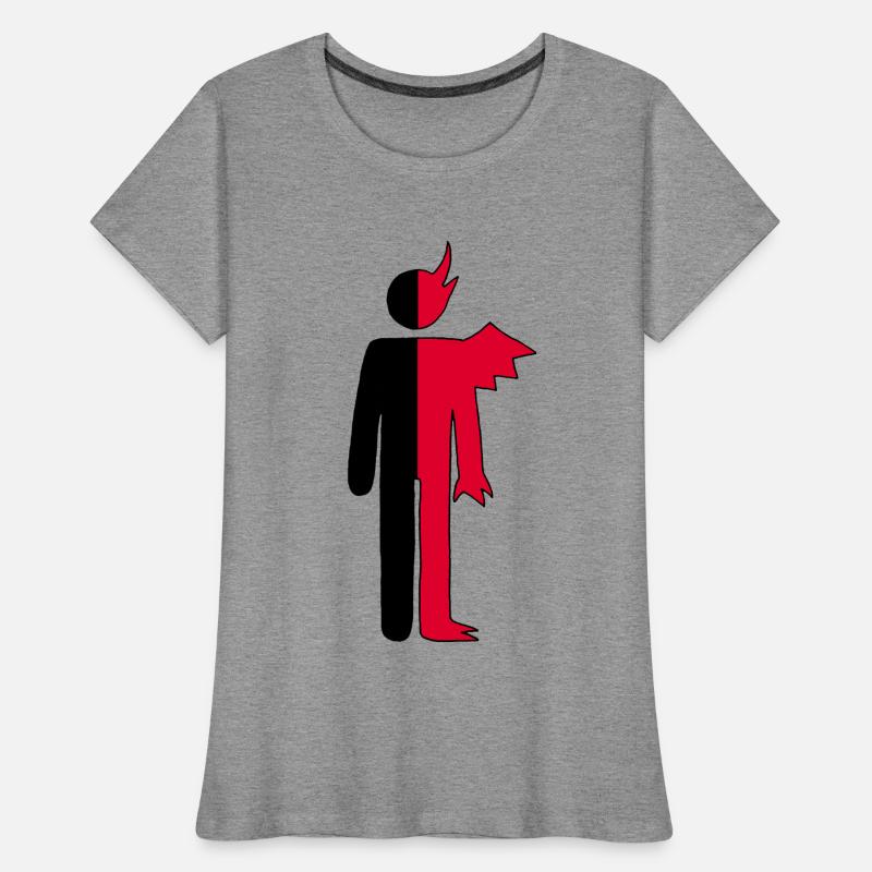 Mann oder Dämon Piktogramm Frauen Premium Bio T-Shirt