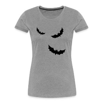 Battes - T-shirt bio Premium Femme - gris chiné - Devant - Mia (176cm)