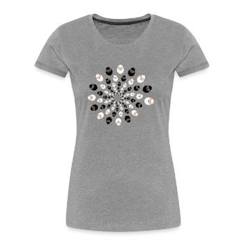compter les moutons - T-shirt bio Premium Femme - gris chiné - Devant - Mia (176cm)