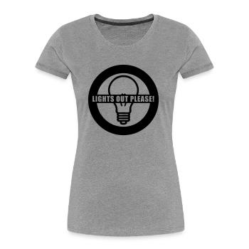 Light From Lamp Turn off | COLOR CHANGEABLE - Women's Premium Organic T-Shirt - heather grey - Front - Mia (176cm)