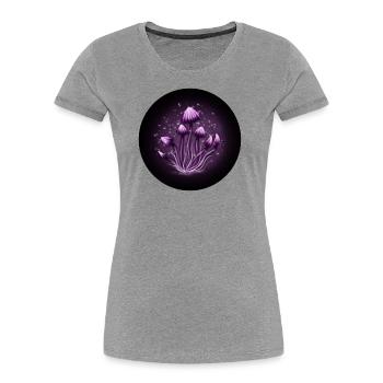 Magic mushrooms - Frauen Premium Bio T-Shirt - Grau meliert - Vorne - Mia (176cm)