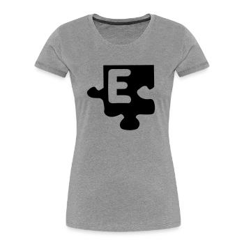 E tattoo puzzle 069 - T-shirt bio Premium Femme - gris chiné - Devant - Mia (176cm)