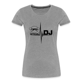 Official DJ Sheep - Women's Premium Organic T-Shirt - heather grey - Front - Mia (176cm)