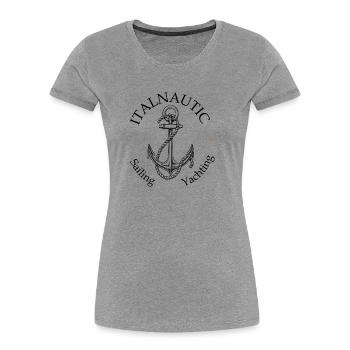 ITALNAUTIC sailing & yachting club 1986 - Frauen Premium Bio T-Shirt - Grau meliert - Vorne - Mia (176cm)