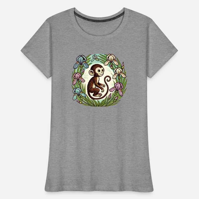 Iris-Affe Frauen Premium Bio T-Shirt