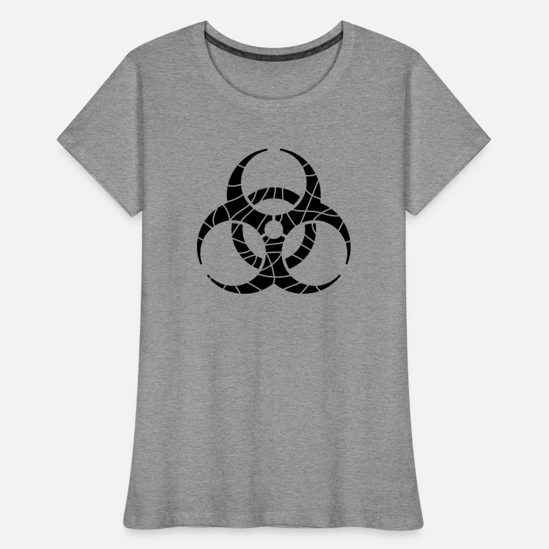 Biohazard Symbol Risse Design Frauen Premium Bio T-Shirt