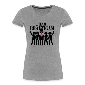 Team Groom Funny - Women's Premium Organic T-Shirt - heather grey - Front - Mia (176cm)