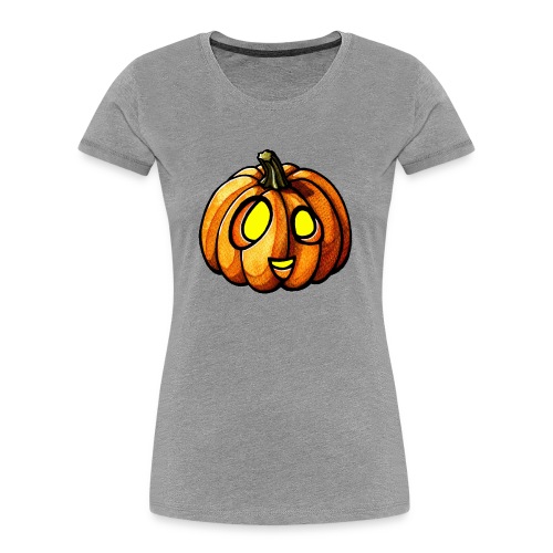 Pumpkin Halloween watercolor scribblesirii - Ekologiczna koszulka damska Premium