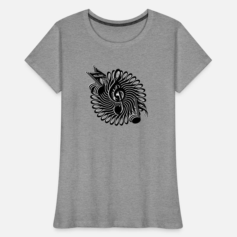 Note keys and notes pattern Women's Premium Organic T-Shirt