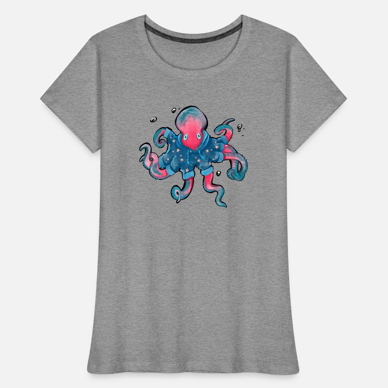 Weihnachtskrake Frauen Premium Bio T-Shirt