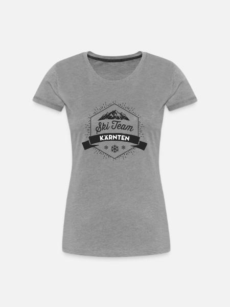 Skiteam Kärnten - Frauen Premium Bio T-Shirt - Grau meliert