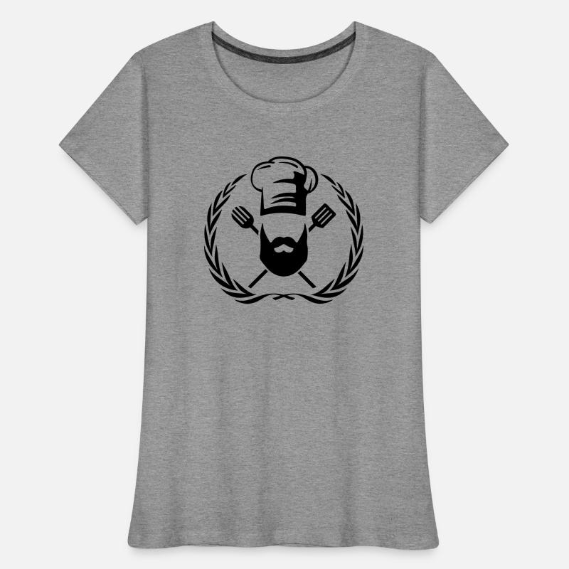 cook design beard Frauen Premium Bio T-Shirt