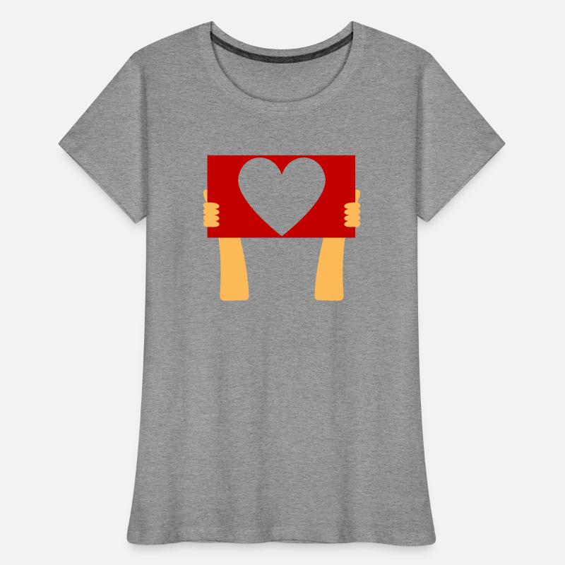 Panneau déclaration d'amour T-shirt bio Premium Femme