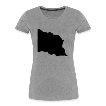 trzepotanie Flag Polska Wiatr Poland Polen - Frauen Premium Bio T-Shirt - Grau meliert - Vorne - Mia (176cm)