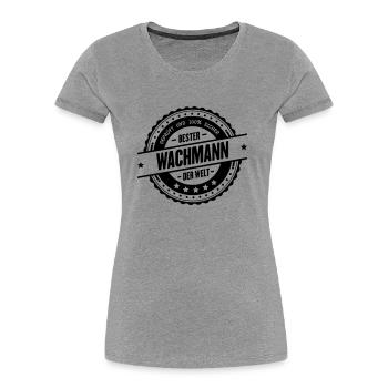 Bester Wachmann - Frauen Premium Bio T-Shirt - Grau meliert - Vorne - Mia (176cm)
