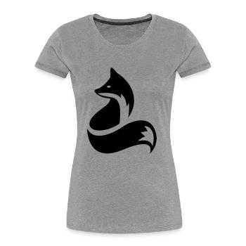 Fuchs - Frauen Premium Bio T-Shirt - Grau meliert - Vorne - Mia (176cm)