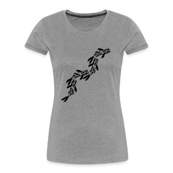 Series Koi Fish Nishikigoi - Women's Premium Organic T-Shirt - heather grey - Front - Mia (176cm)