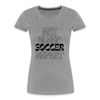 Soccer Team Soccer Design Soccer Player - Women's Premium Organic T-Shirt - heather grey - Front - Mia (176cm)