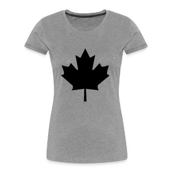 Happy Canada Day - Frauen Premium Bio T-Shirt - Grau meliert - Vorne - Mia (176cm)
